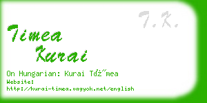 timea kurai business card